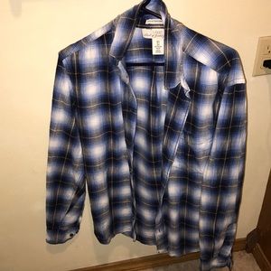 HM, Blue, Yellow, Black, Flannel, Small